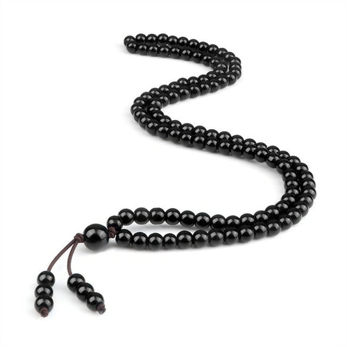 6mm Black Natural Lava Stone Bracelet Meditation Prayer Yoga 108 Mala
