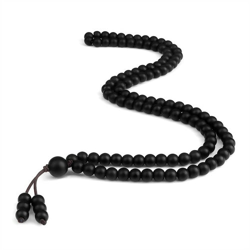 6mm Black Natural Lava Stone Bracelet Meditation Prayer Yoga 108 Mala