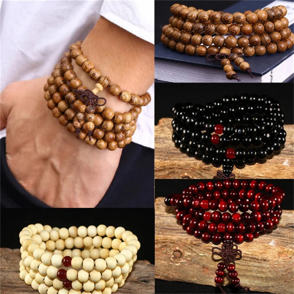 Sacred Sandalwood Energy Bracelet – Grounding & Meditation Beads