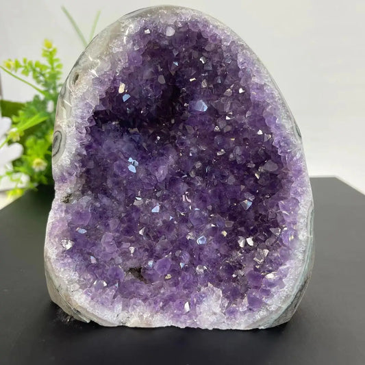 Natural Crystal Cluster Amethyst Stone Geode Raw Quartz Minerals