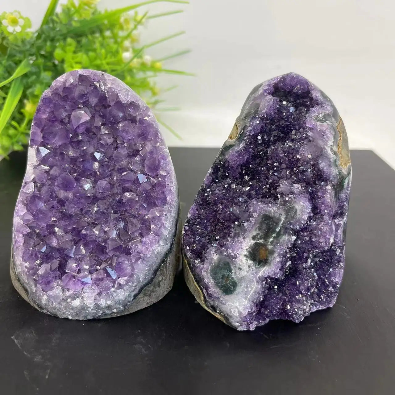 Natural Crystal Cluster Amethyst Stone Geode Raw Quartz Minerals