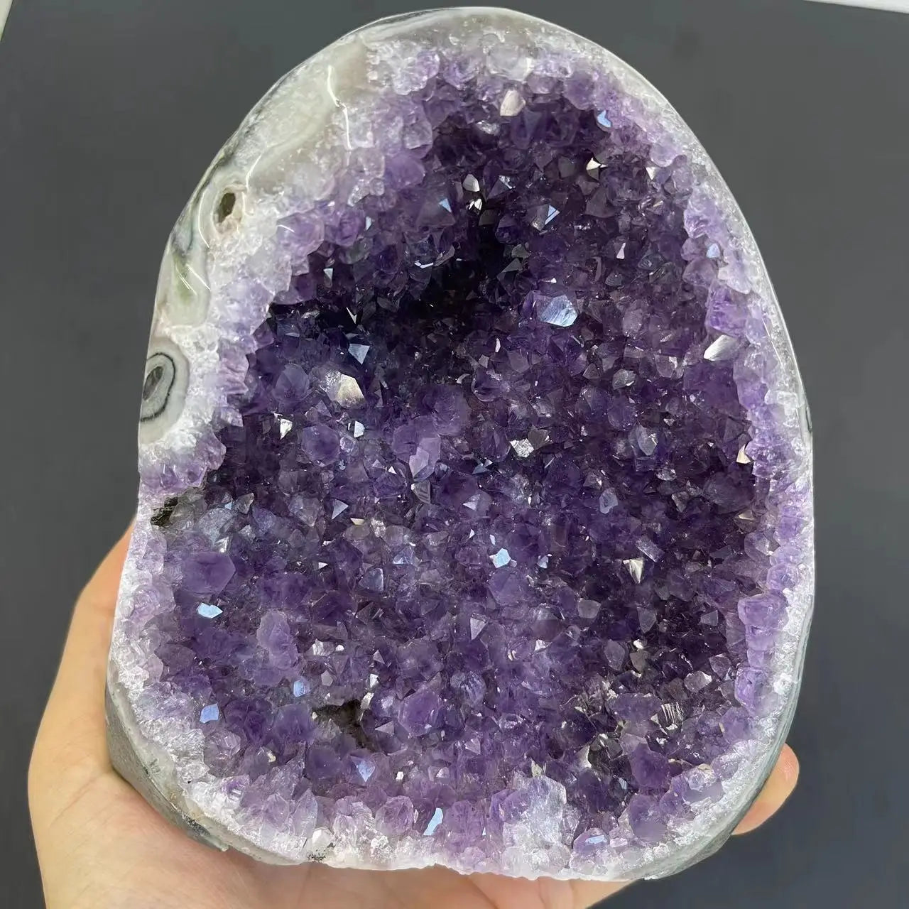 Natural Crystal Cluster Amethyst Stone Geode Raw Quartz Minerals