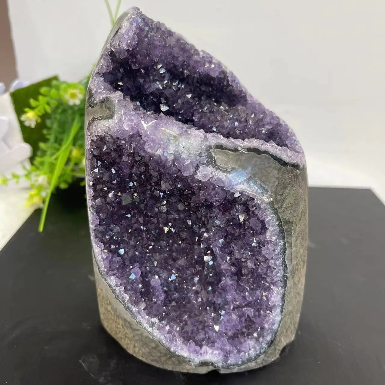 Natural Crystal Cluster Amethyst Stone Geode Raw Quartz Minerals