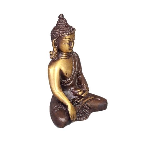 SoulOS Brass Buddha – Meditation in Dhyana Mudra (Two-Tone Finish)