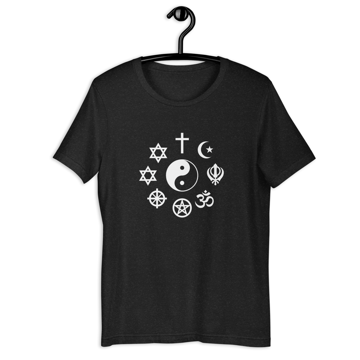 SoulOS Spiritual T-Shirt – “World Religion Symbols Circle”