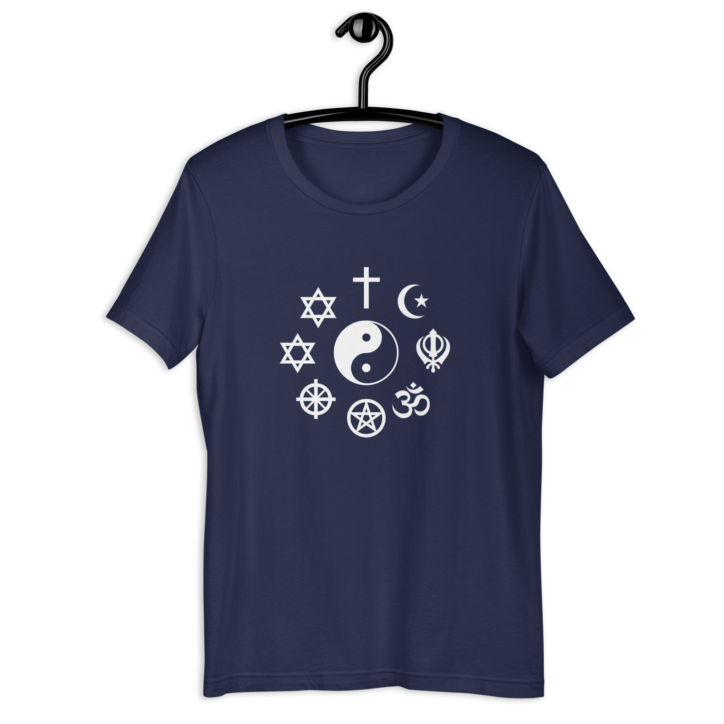 SoulOS Spiritual T-Shirt – “World Religion Symbols Circle”